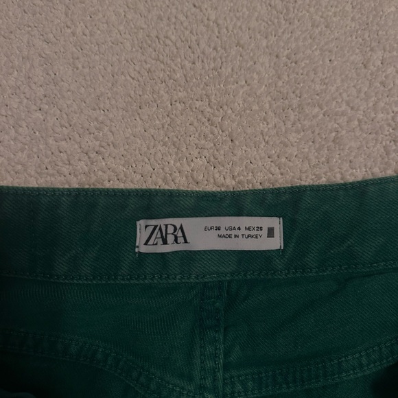 Zara Emerald Button-Up Pants - Picture 3 of 6